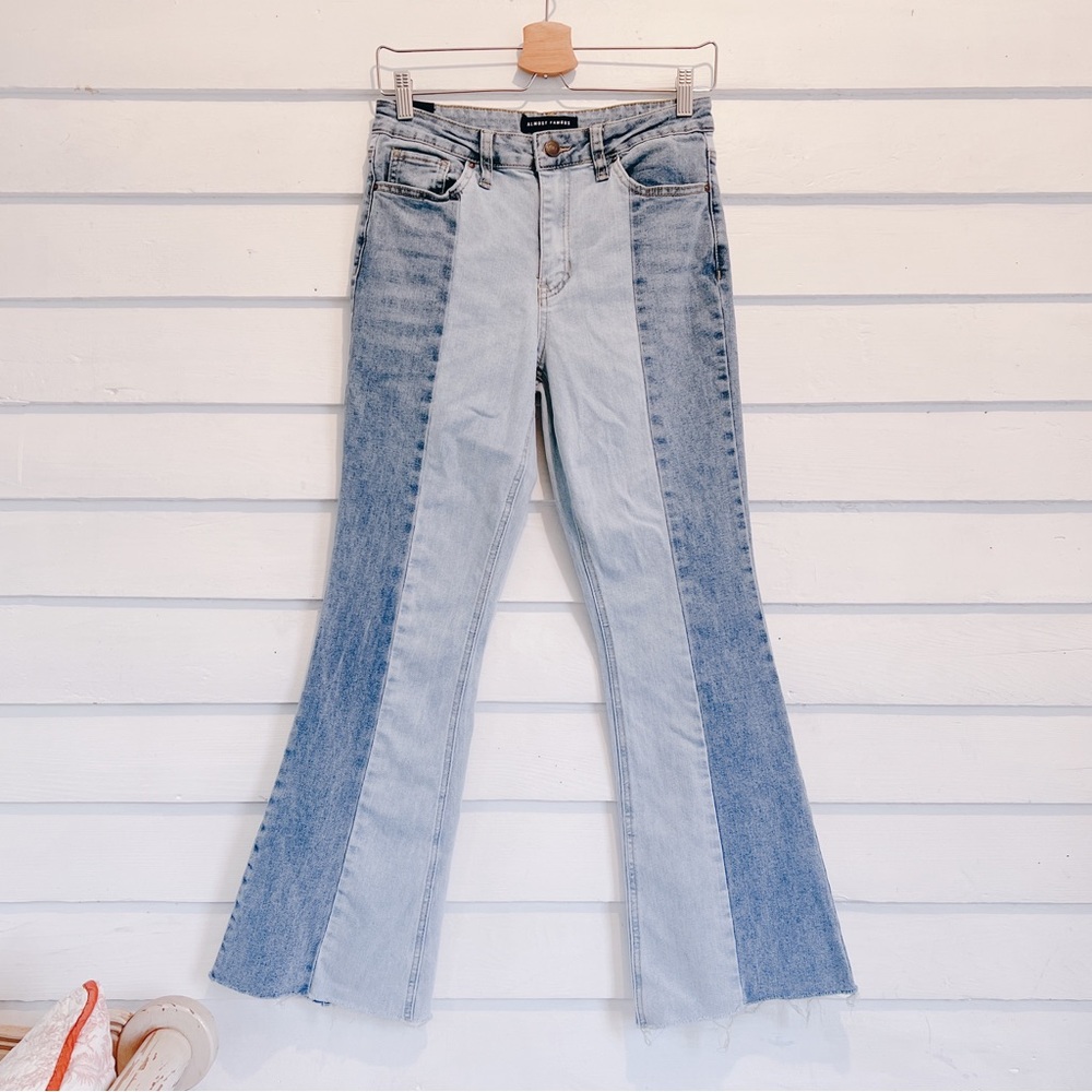 Two Toned Color Block Denim Jeans by Almost Famous 💙